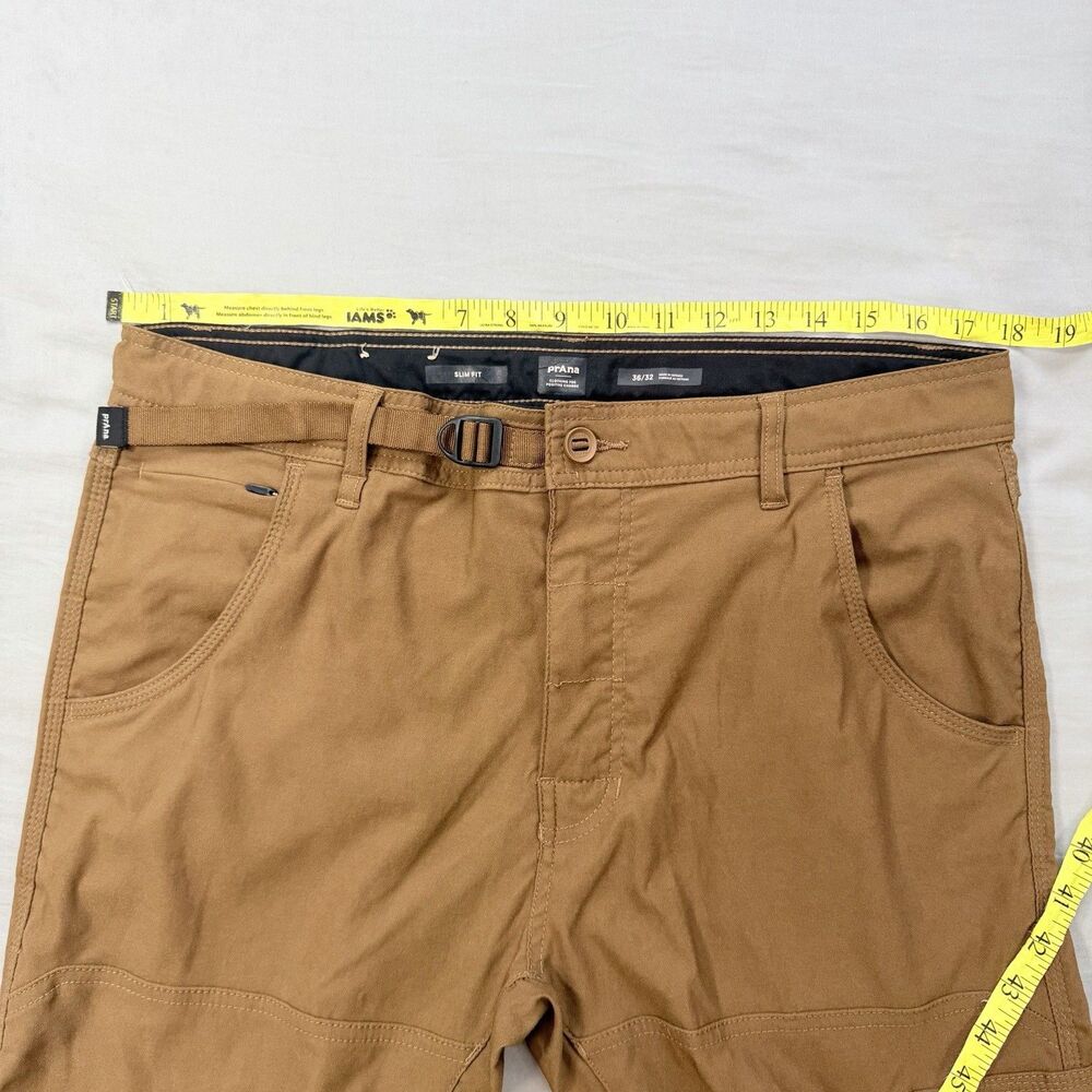 Prana Stretch Zion Cargo Pant 36 X 32 Slim Fit Brown Outdoor Vented Gorpcore - Picture 10 of 12
